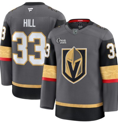 Adin Hill Jersey 33 Vegas Golden Knights Premium Stitched Gray