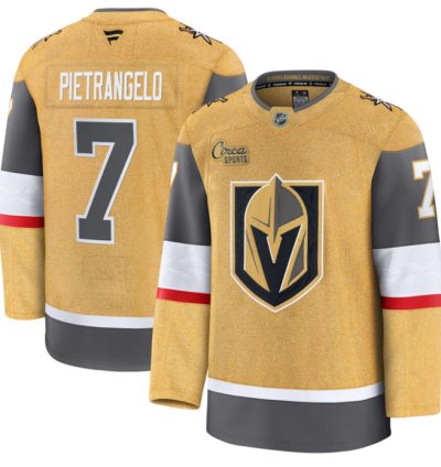 Alex Pietrangelo Jersey 7 Vegas Golden Knights Premium Stitched Gold