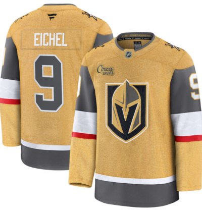 Jack Eichel Jersey 9 Vegas Golden Knights Premium Stitched Gold