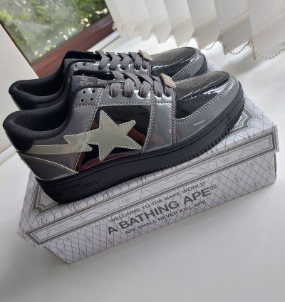 Bapesta Grey And Black