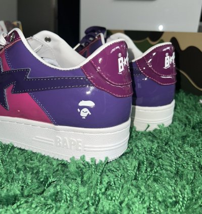 Bapesta Low Color Camo Combo Purple Shoe