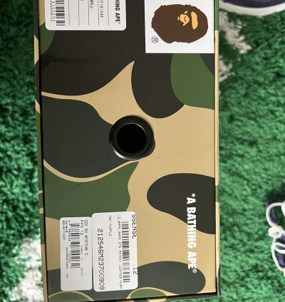 Bapesta Low Color Camo Combo Purple Shoe