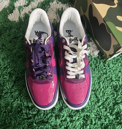 Bapesta Low Color Camo Combo Purple Shoe