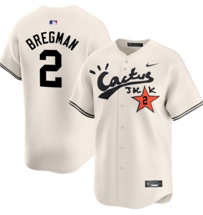 Alex Bregman 2 Houston Astros Cactus Jack Cream Jersey V2