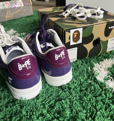 Bapesta Low Color Camo Combo Purple Shoe