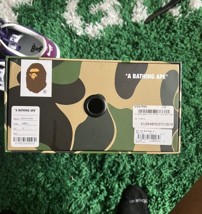 Bapesta Low Color Camo Combo Purple Shoe
