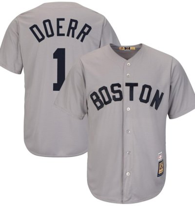 Boston Red Sox Bobby Doerr Gray Throwback Jersey