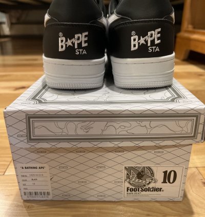 Bapesta Low M2 Black Sz10