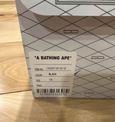 Bapesta Low M2 Black Sz10
