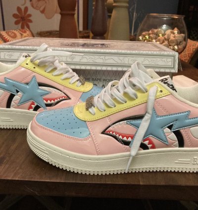Bapesta Low Shark Face Pink