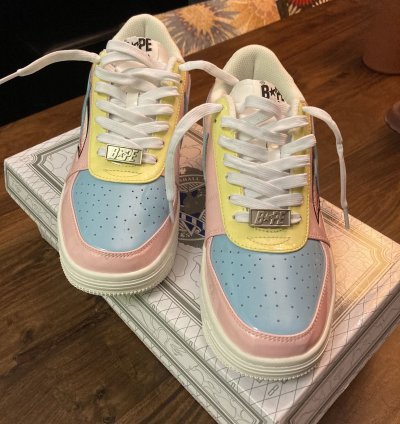 Bapesta Low Shark Face Pink