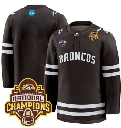Team Jersey No Number Western Michigan Broncos 2025 National Champions Patch Stitched Brown