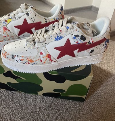 Bapesta M1 3 Paint Ivory