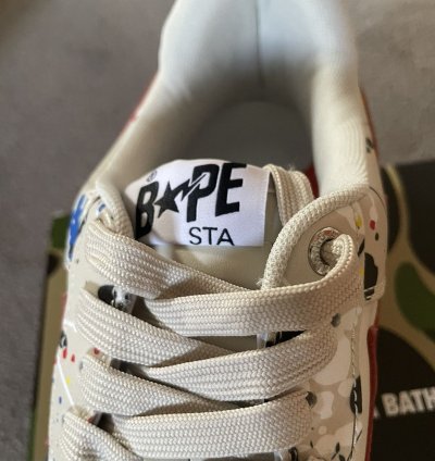 Bapesta M1 3 Paint Ivory