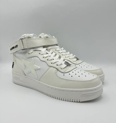 Bapesta Mid Triple White