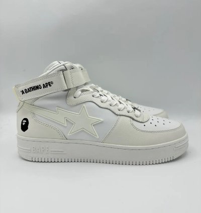 Bapesta Mid Triple White