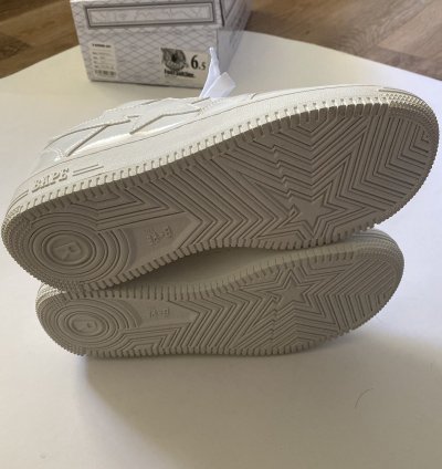 Bapesta Patent Leather All White