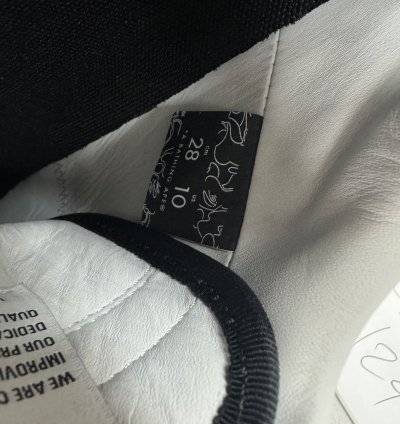 Bapesta Patent Leather Black White Twisted Face Size 10