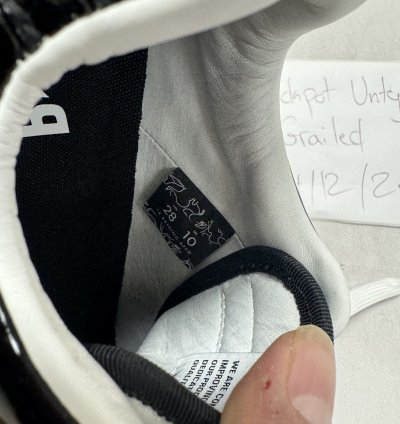 Bapesta Patent Leather Black White Twisted Face Size 10