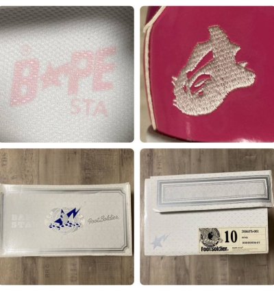 Bapesta Patent Leather Sneakers Pink Bathing Ape Bape Sta