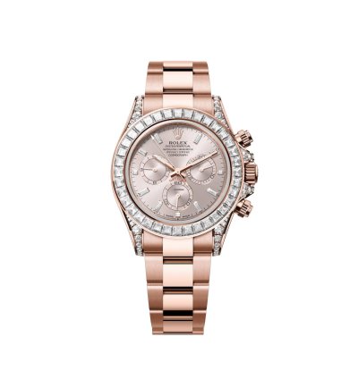 Rolex Daytona 126595tbr Rose Gold Sundust Diamond Dial Diamond Bezel