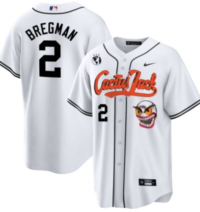 Alex Bregman 2 Houston Astros Cactus Jack White Jersey