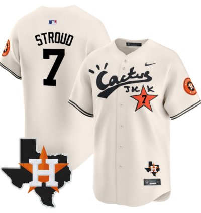 Cj Stroud 7 Houston Astros Cactus Jack Limited Jersey Houston Patch