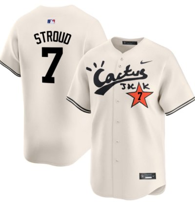 Cj Stroud 7 Houston Astros Cactus Jack Cream Jersey V2