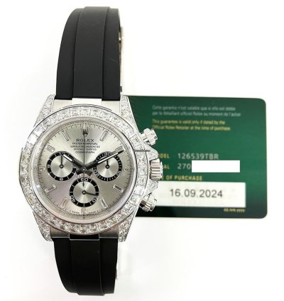 Rolex Daytona 40mm 126539tbr-0002 White Gold With Silver Diamond Dial Watch 2024