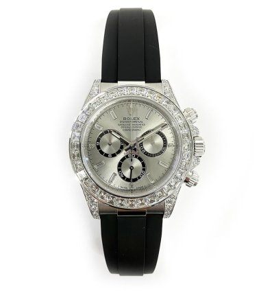 Rolex Daytona 40mm 126539tbr-0002 White Gold With Silver Diamond Dial Watch 2024