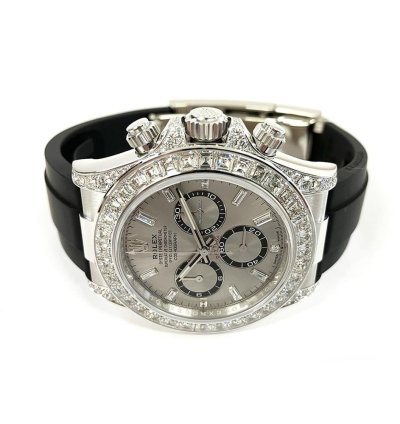 Rolex Daytona 40mm 126539tbr-0002 White Gold With Silver Diamond Dial Watch 2024