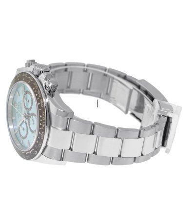 Rolex Daytona 40mm Platinum Ice Blue Index Dial Brown Bezel 126506