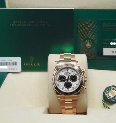 Rolex Daytona 40mm Rose Gold Meteorite Dial 116505 Full Set