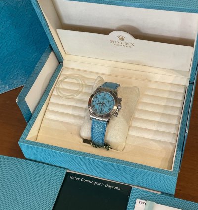Rolex Daytona Beach Blue Ref 116519 Turquoise Dial Nos 2002