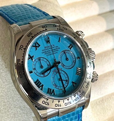 Rolex Daytona Beach Blue Ref 116519 Turquoise Dial Nos 2002