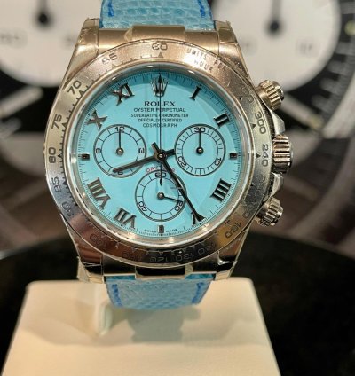 Rolex Daytona Beach Blue Ref 116519 Turquoise Dial Nos 2002
