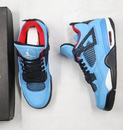 Travis Scott X Jordan 4 Retro Cactus Jack Blue