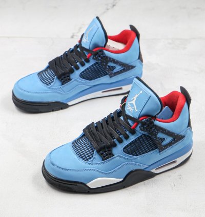 Travis Scott X Jordan 4 Retro Cactus Jack Blue