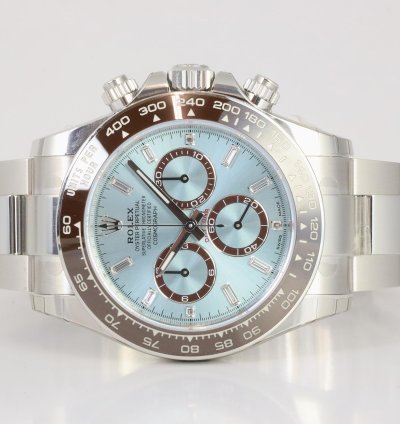 Rolex Daytona Cosmograph 126506 Ice Blue Baguette Platinum Sticker New 2025