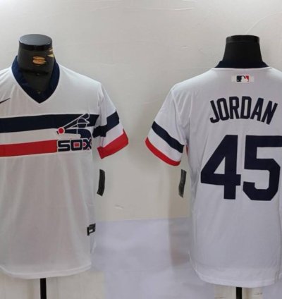 Chicago White Sox Michael Jordan White Throwback Jersey