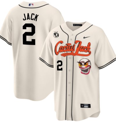 Jack 2 Houston Astros Cactus Jack Cream Jersey