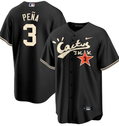 Jeremy Pena 3 Houston Astros Cactus Jack Black Jersey