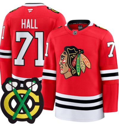 Taylor Hall Jersey 71 Chicago Blackhawks Premium All Stitched Red