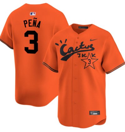 Jeremy Pena 3 Houston Astros Cactus Jack Men Jersey - Orange