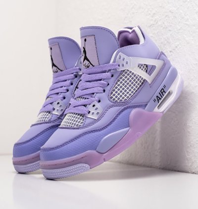 Off-white X Jordan 4 Retro Purple Soft