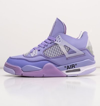 Off-white X Jordan 4 Retro Purple Soft