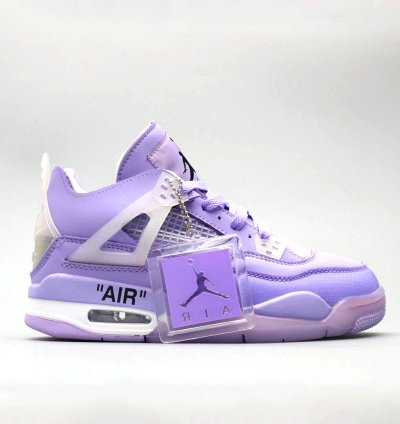 Off-white X Jordan 4 Retro Purple Soft
