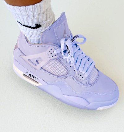 Off-white X Jordan 4 Retro Purple Soft