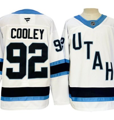 Utah Hockey Club 92 Logan Cooley White 2024 Jersey