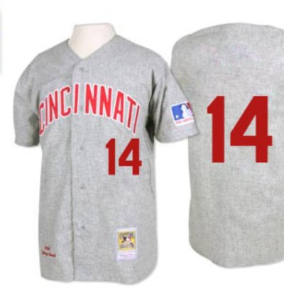 Cincinnati Reds Pete Rose Gray 1969 Throwback Jersey